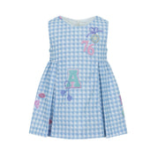 LAPIN HOUSE - Dog Tooth Pinafore Dress - Blue