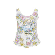 MONNALISA - Alice In Wonderland Bebe Daisy Swimsuit - White