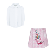 LAPIN HOUSE - Pop Corn Skirt Set - Pink