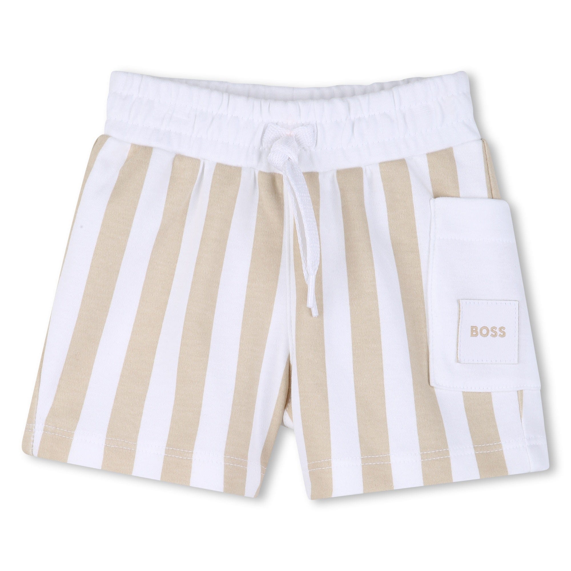 BOSS - Logo Stripe Short Set -  Stone