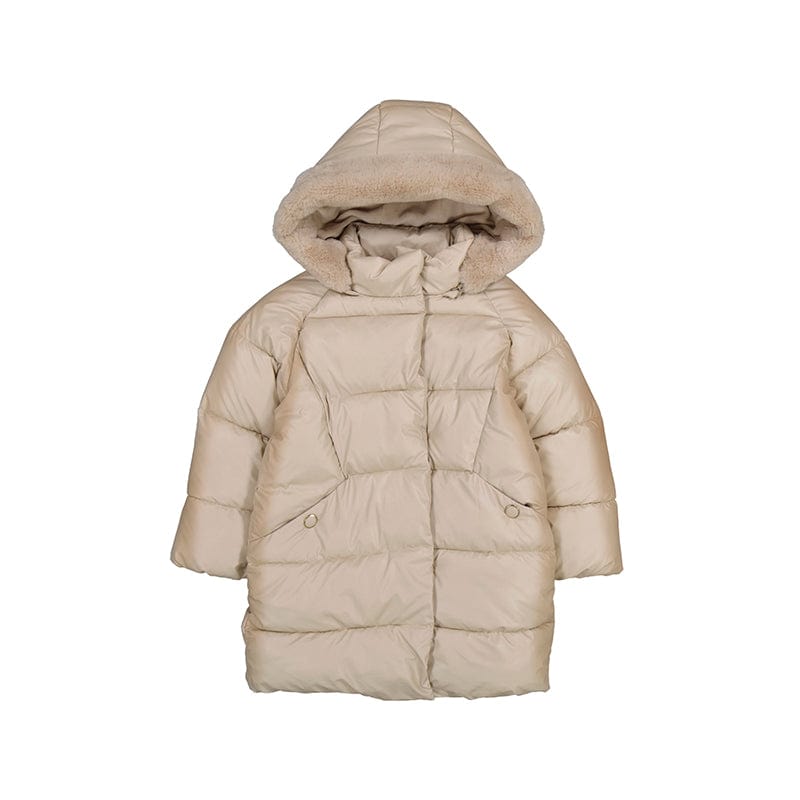 MAYORAL - Padded Long Coat - Bark