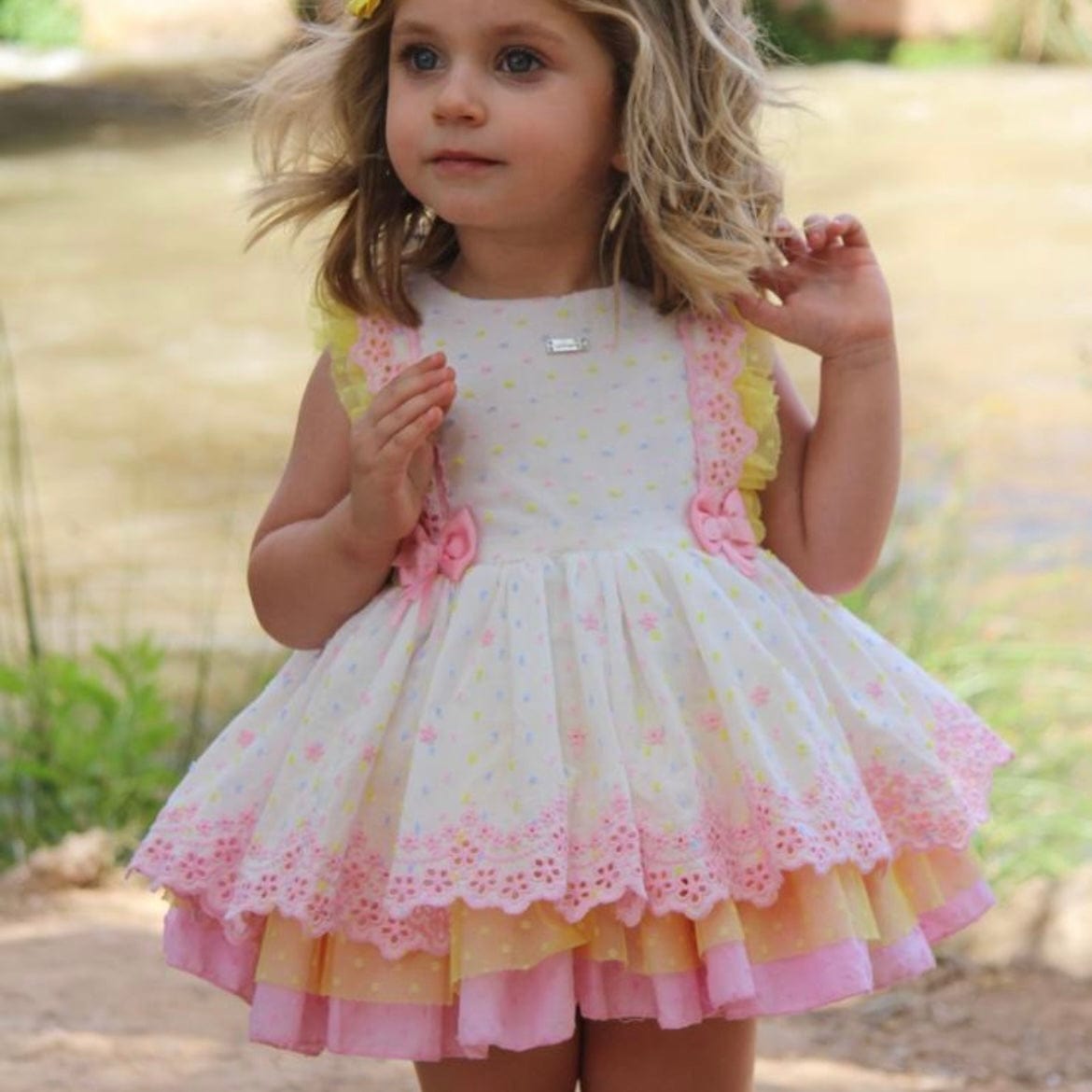 LA AMAPOLA - Silvana Baby Dress - White