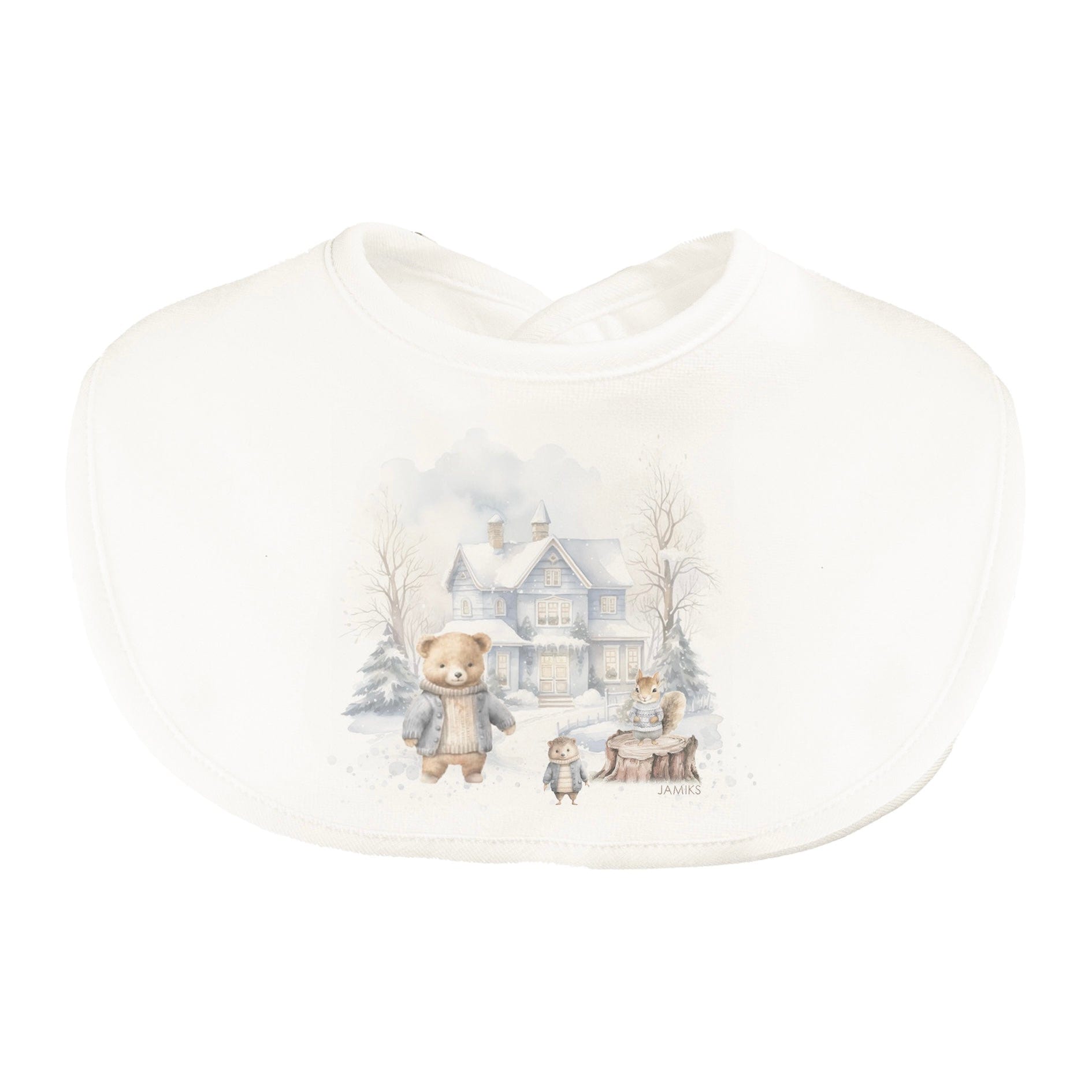 JAMIKS - Velour Homero Animals Bib - Blue