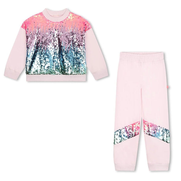 Pink sequin tracksuit on sale