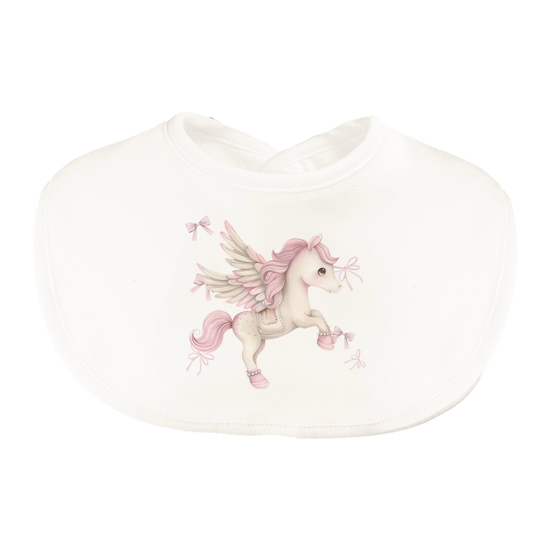 JAMIKS - Velour Reese Unicorn Bib - Pink