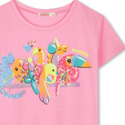 BILLIEBLUSH - Tropical Birds Three Piece Sweatshirt Set - Pink