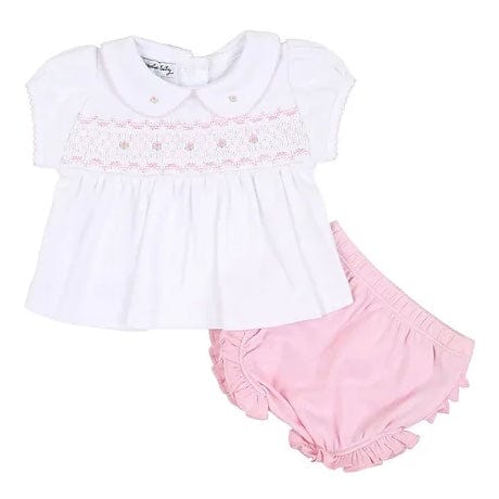 MAGNOLIA BABY - Kate Smocked Diaper Set  - Pink