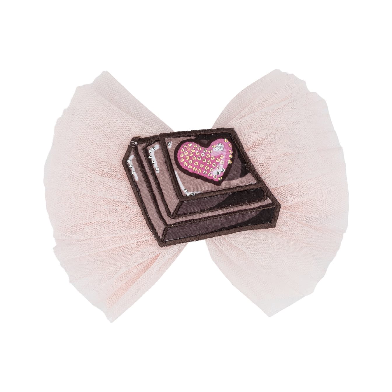 Daga - Chocolate Teddy Tulle Clip - Pink
