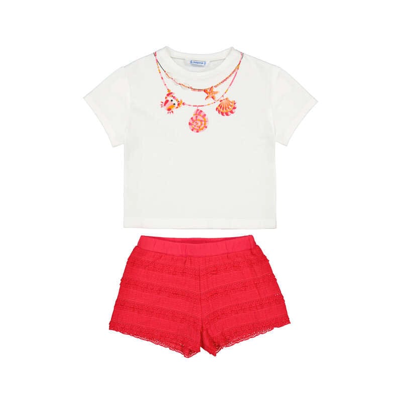 MAYORAL - Shell Short Set - Poppy