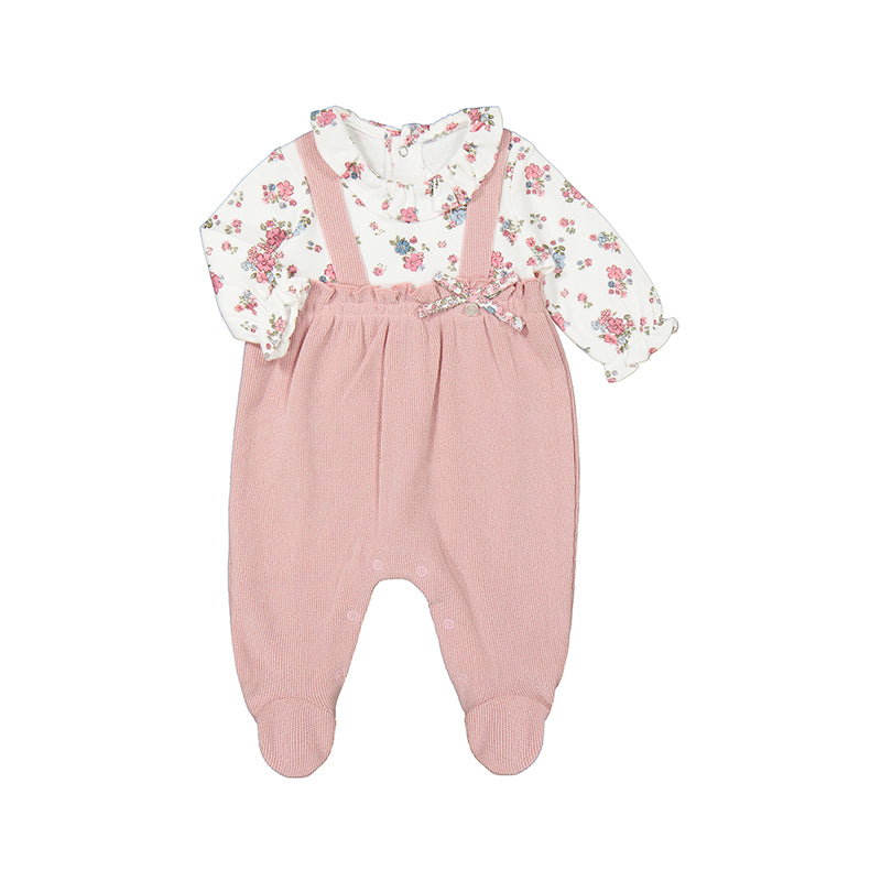 MAYORAL - Floral Romper - Blush