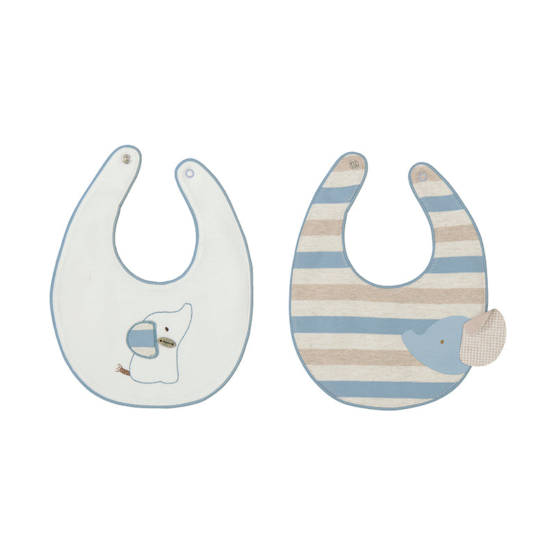 MAYORAL - Elephant Bibs Two Pack - Blue