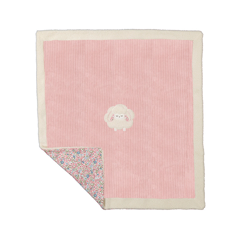 MAYORAL - Floral Sheep Blanket - Blush