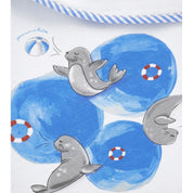 MONNALISA - Seal Babygrow Blanket & Hat  - White
