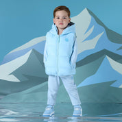 MITCH & SON - Winter Crest James Reversible Gilet - Sky Blue