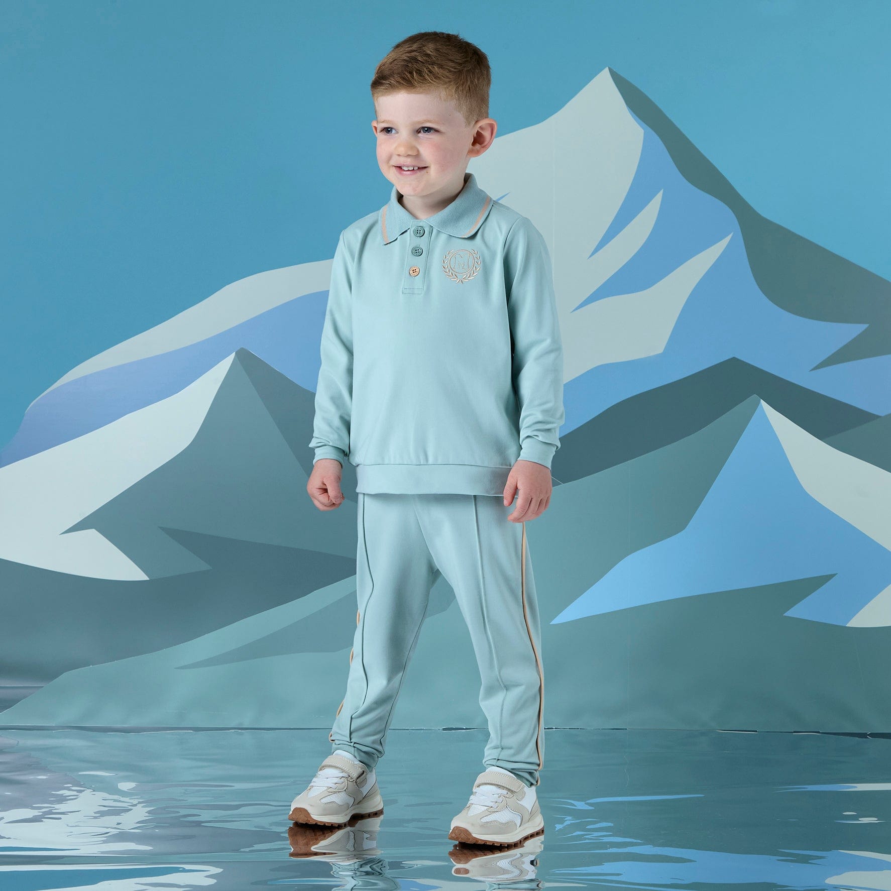 MITCH & SON - Winter Crest Jordan Polo Sets - Icey Jade