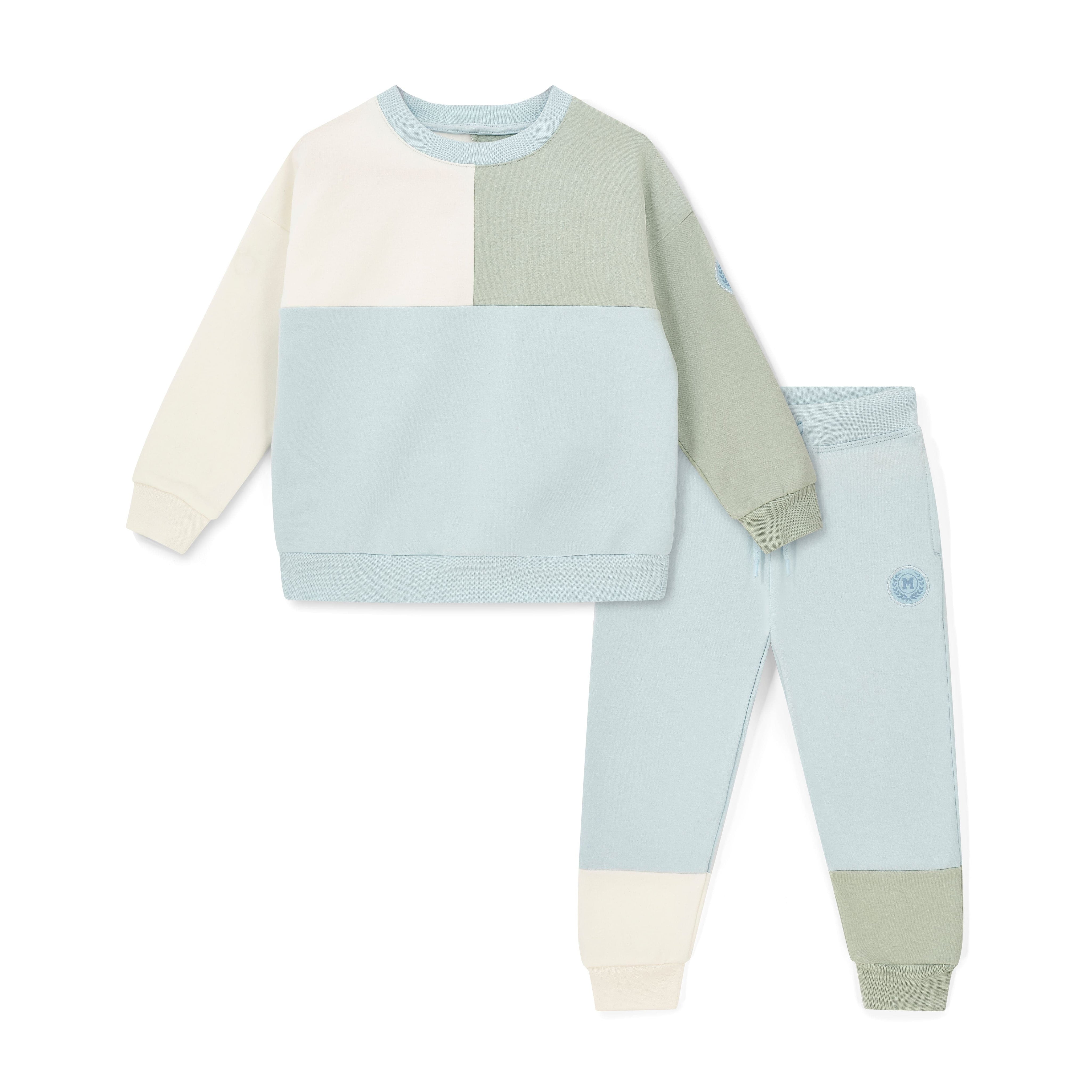 MITCH & SON - Winter Crest John Cut & Sew Crewneck Tracksuit - Sky Blue