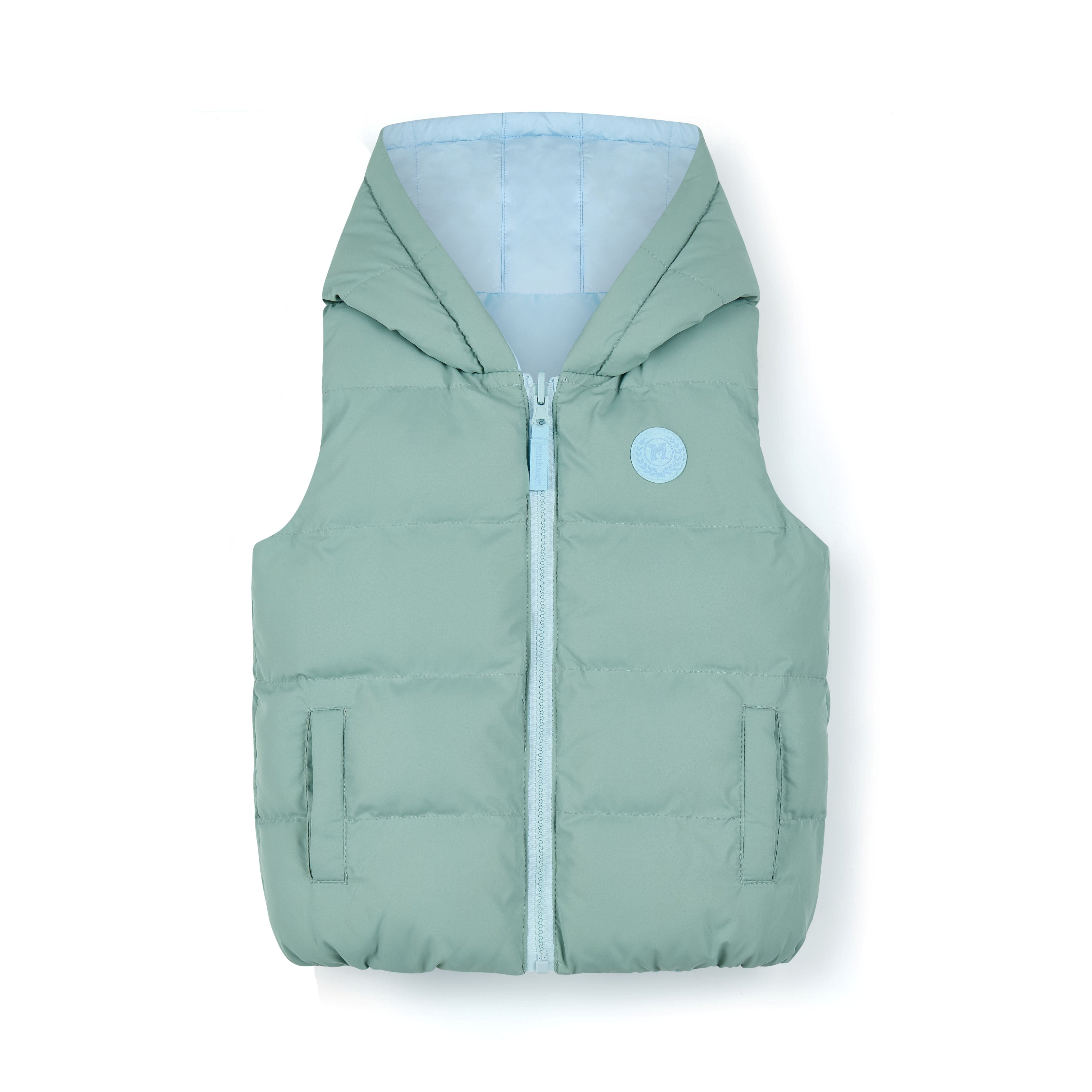 MITCH & SON - Winter Crest James Reversible Gilet - Sky Blue