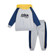 MITCH & SON - Navy League Kash Raglan Hoodie Tracksuit - Grey Mist
