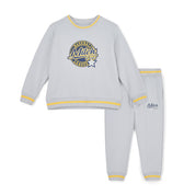 MITCH & SON - Navy League King Baseball Crewneck Tracksuit - Grey Mist