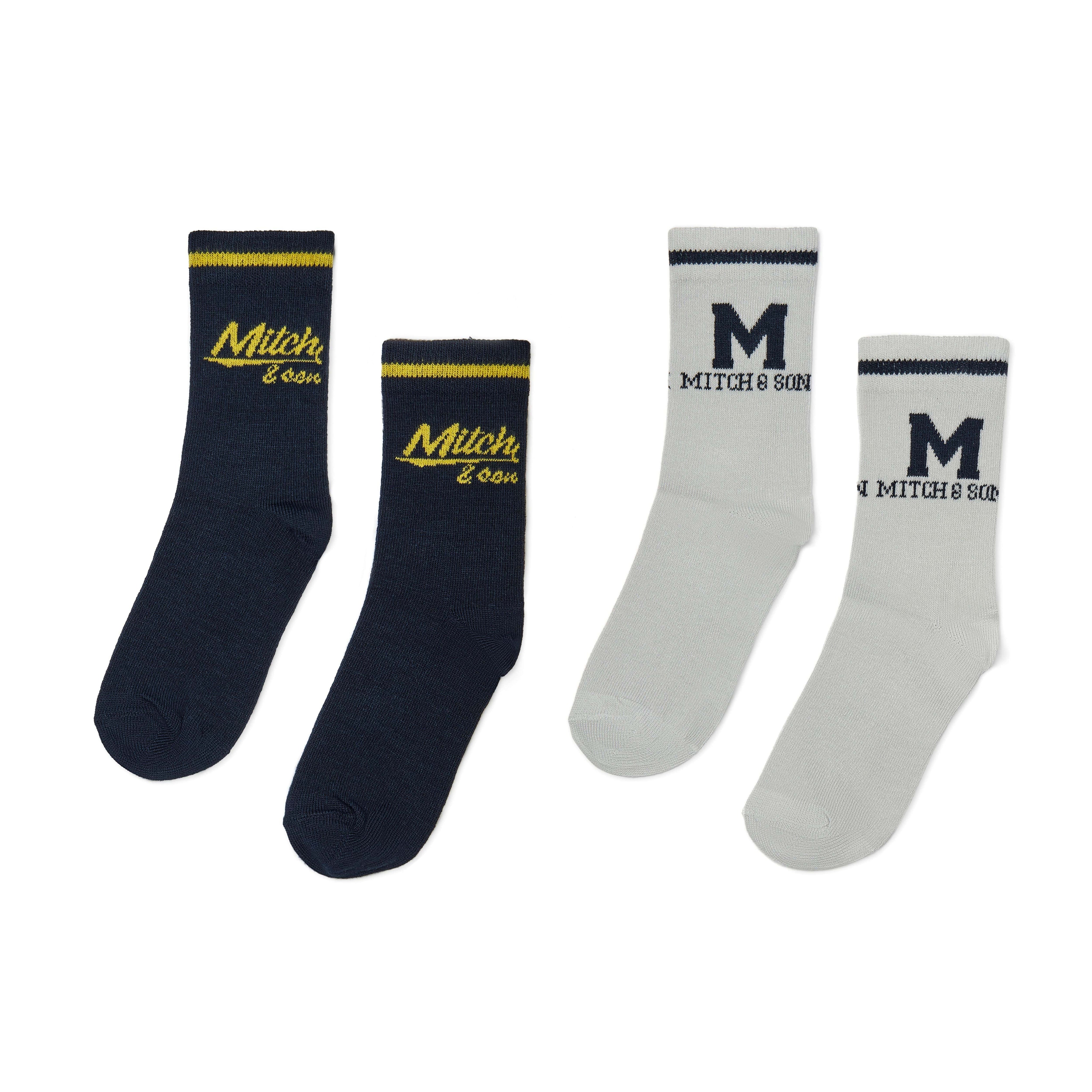 MITCH & SON - Navy League Kylo  2 Pack Socks - Heritage Navy