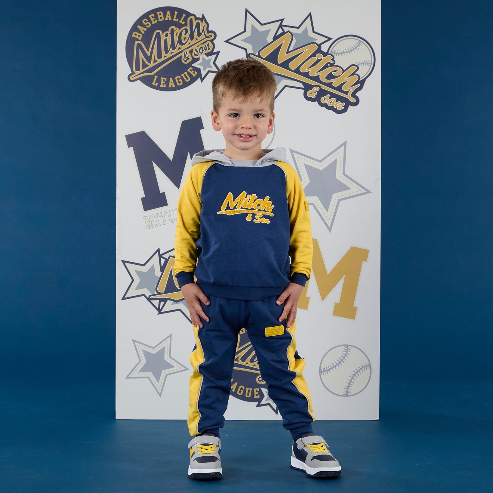 MITCH & SON - Navy League Kash Raglan Hoodie Tracksuit - Heritage Navy
