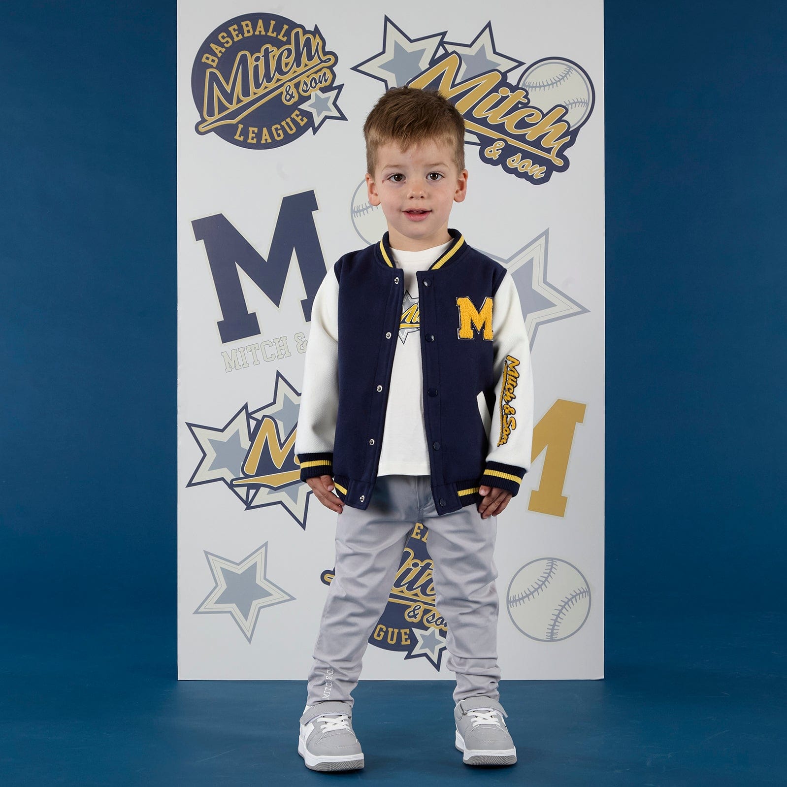 MITCH & SON - Navy League Kano Bomber Jacket - Heritage Navy
