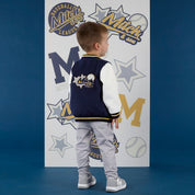 MITCH & SON - Navy League Kano Bomber Jacket - Heritage Navy
