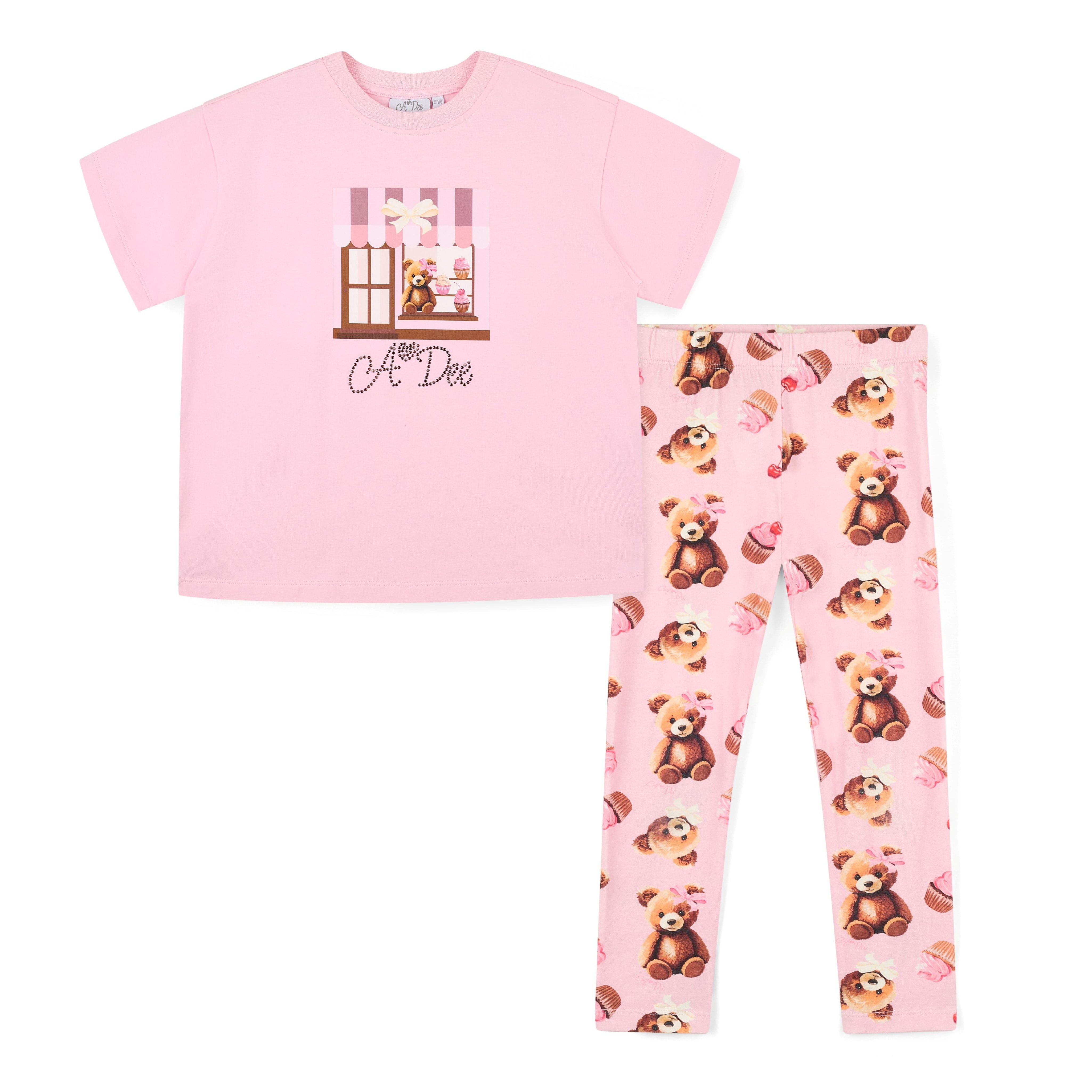 A DEE - Teddy Bear Bakery Mimi Short Sleeve Legging Set - Fairy Pin