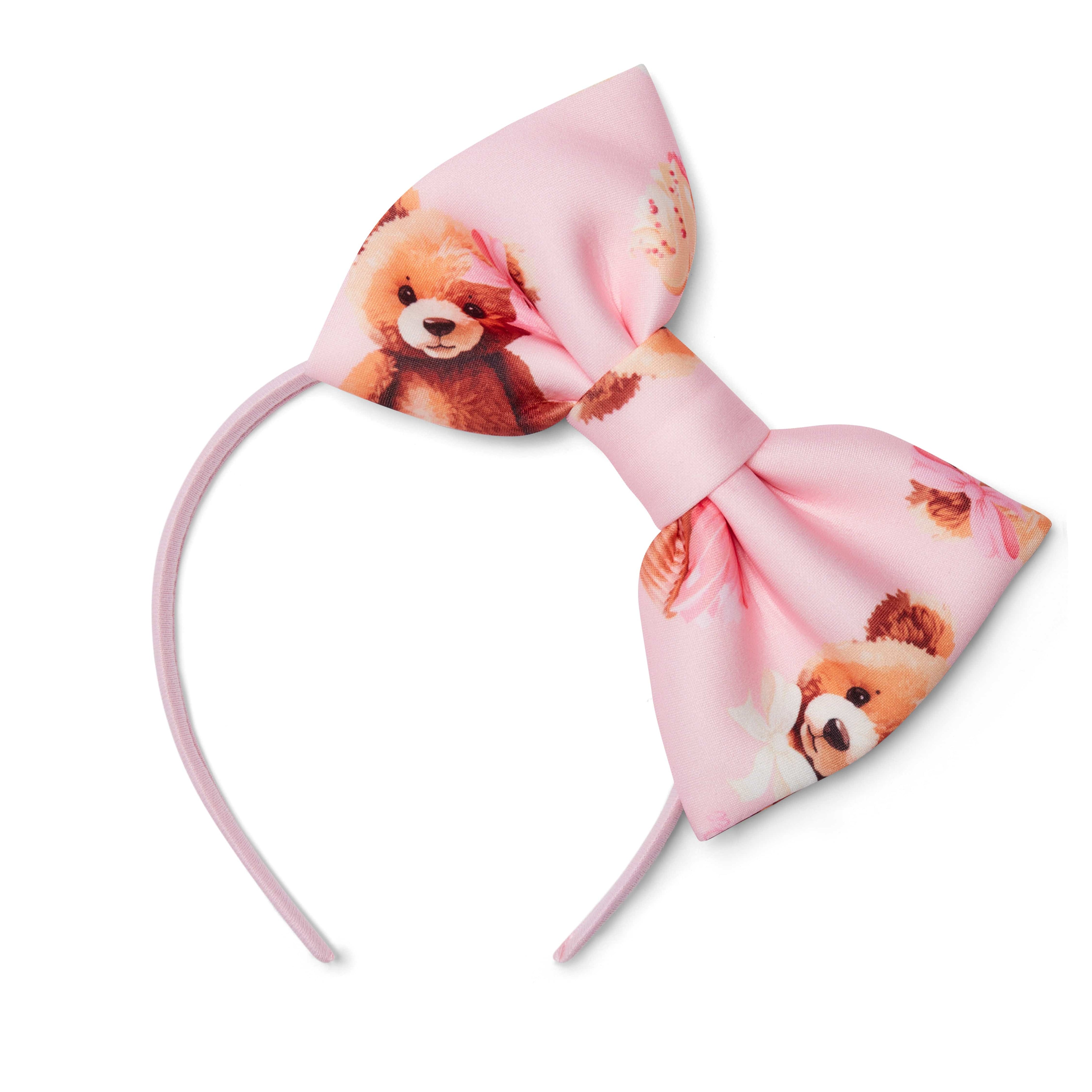 A DEE - Teddy Bear Bakery Memphis Bear Print Hairband - Pink Fairy