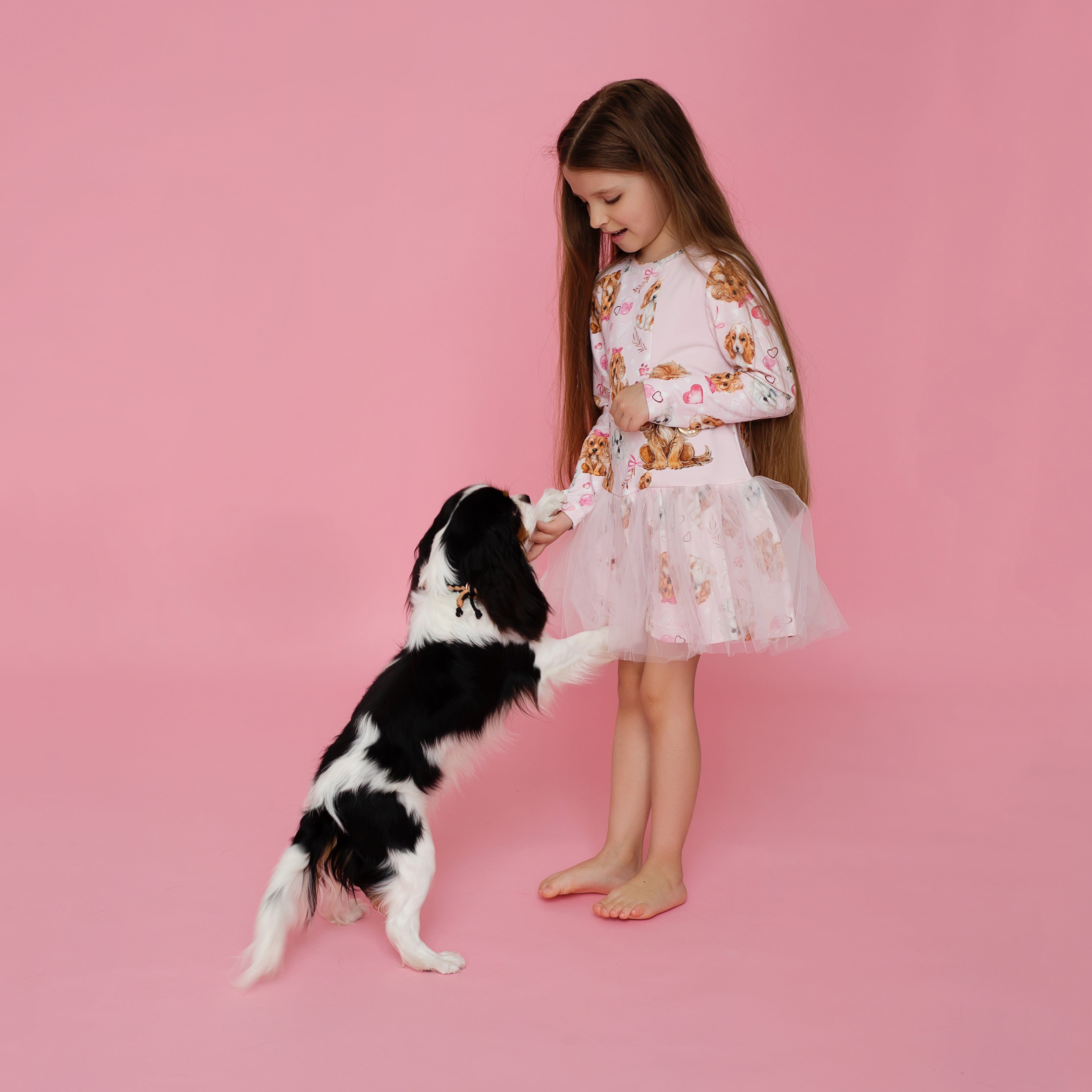 Daga - Lucky Dog Jersey Dress - Pink