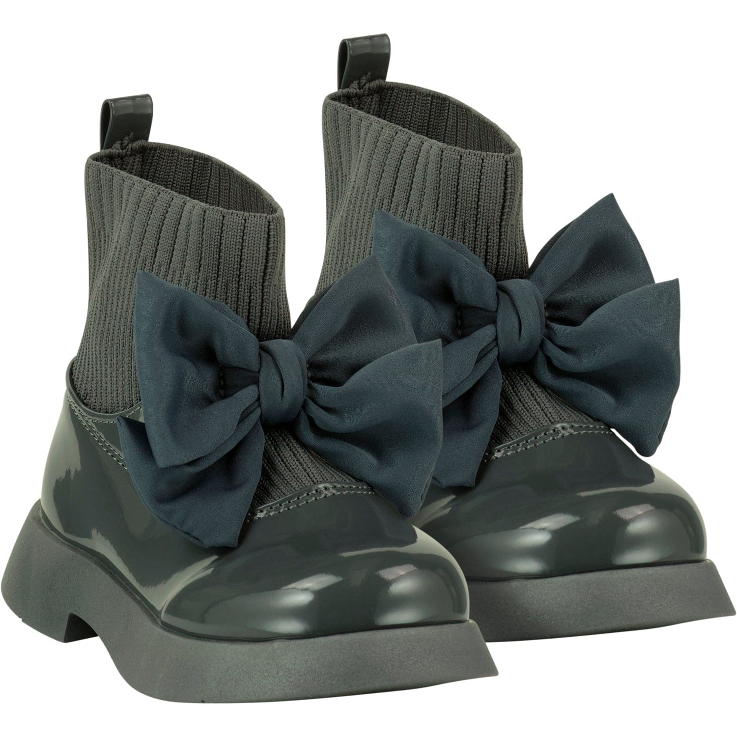 A DEE - Back To School Mary Jane Sock Wellington - Grey