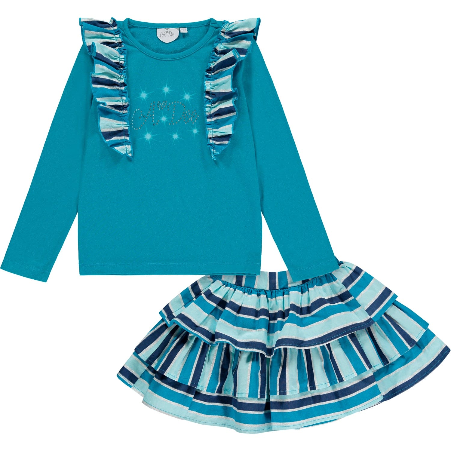 A DEE - Mr Unicorn Delilah Stripe Skirt Set - Teal