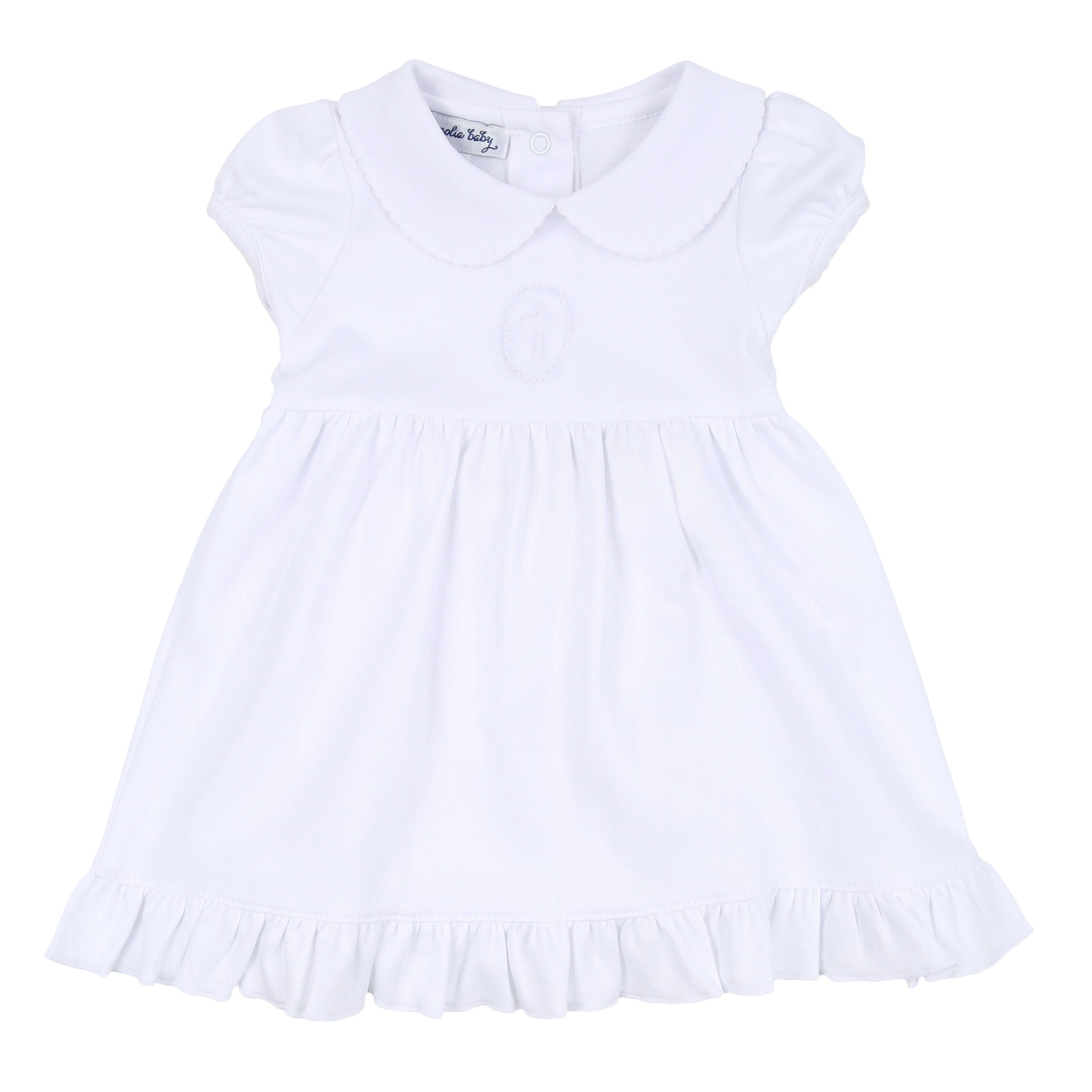 MAGNOLIA BABY - Blessed Embroidered Dress Set - White