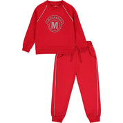 MITCH & SON -  Otis M Logo Sweatshirt Set - Red