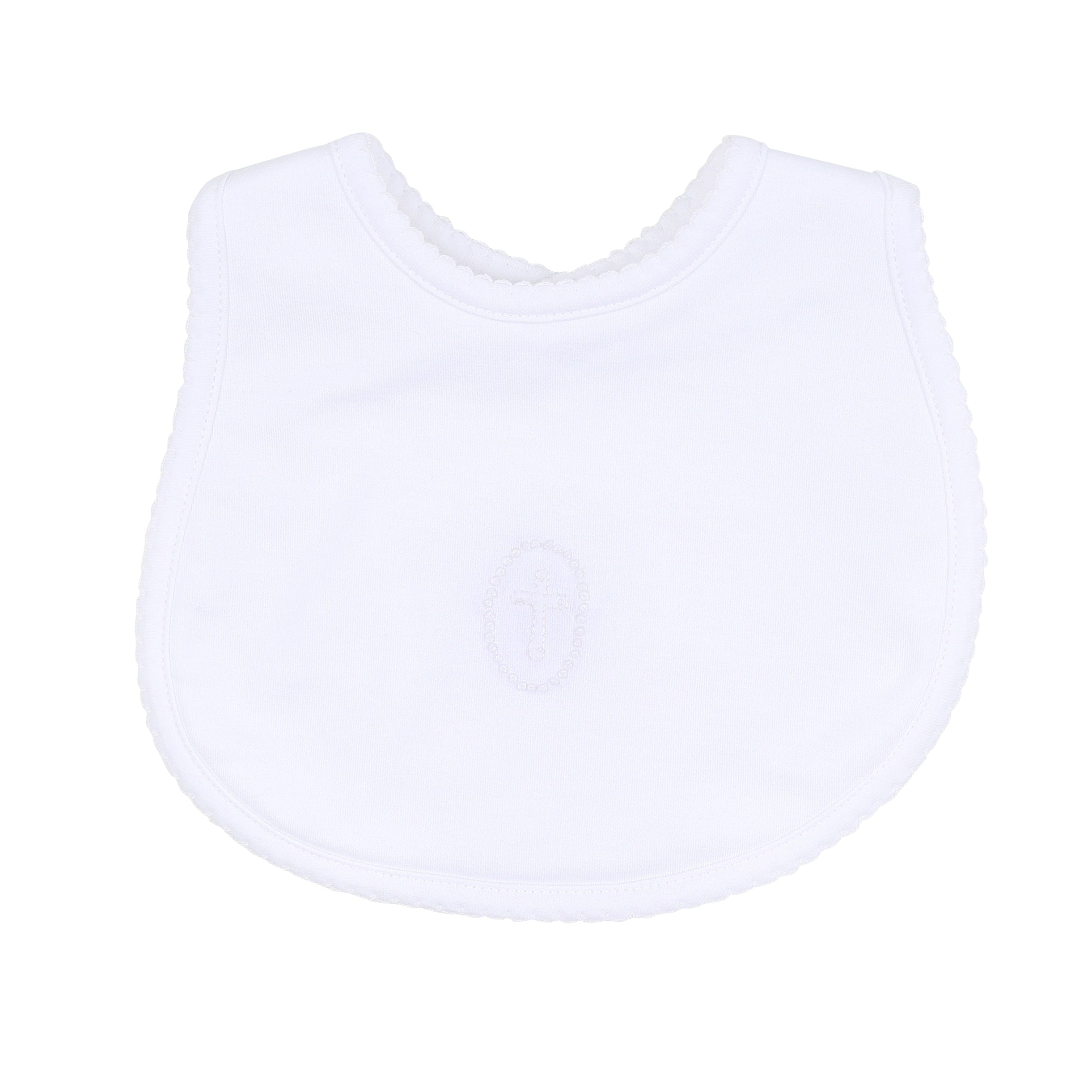 MAGNOLIA BABY - Blessed Embroidered Bib - White