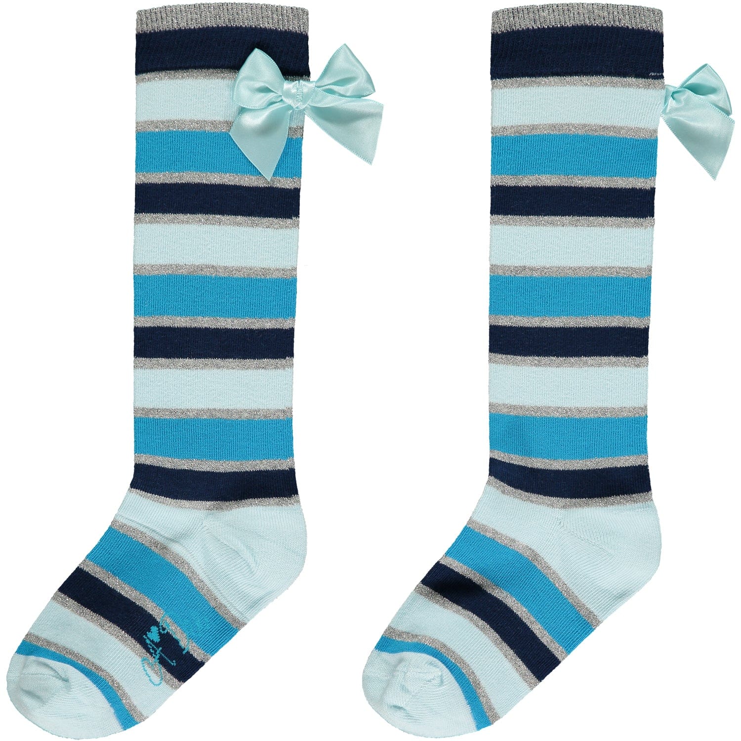 A DEE - Mr Unicorn Darwin Stripe Knee High Socks - Aqua