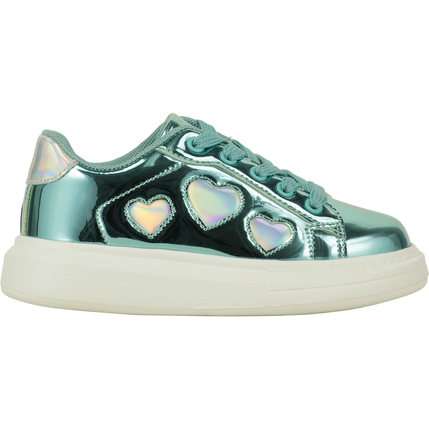 A DEE - Mr Unicorn Queeny Chunky Heart Trainers - Aqua