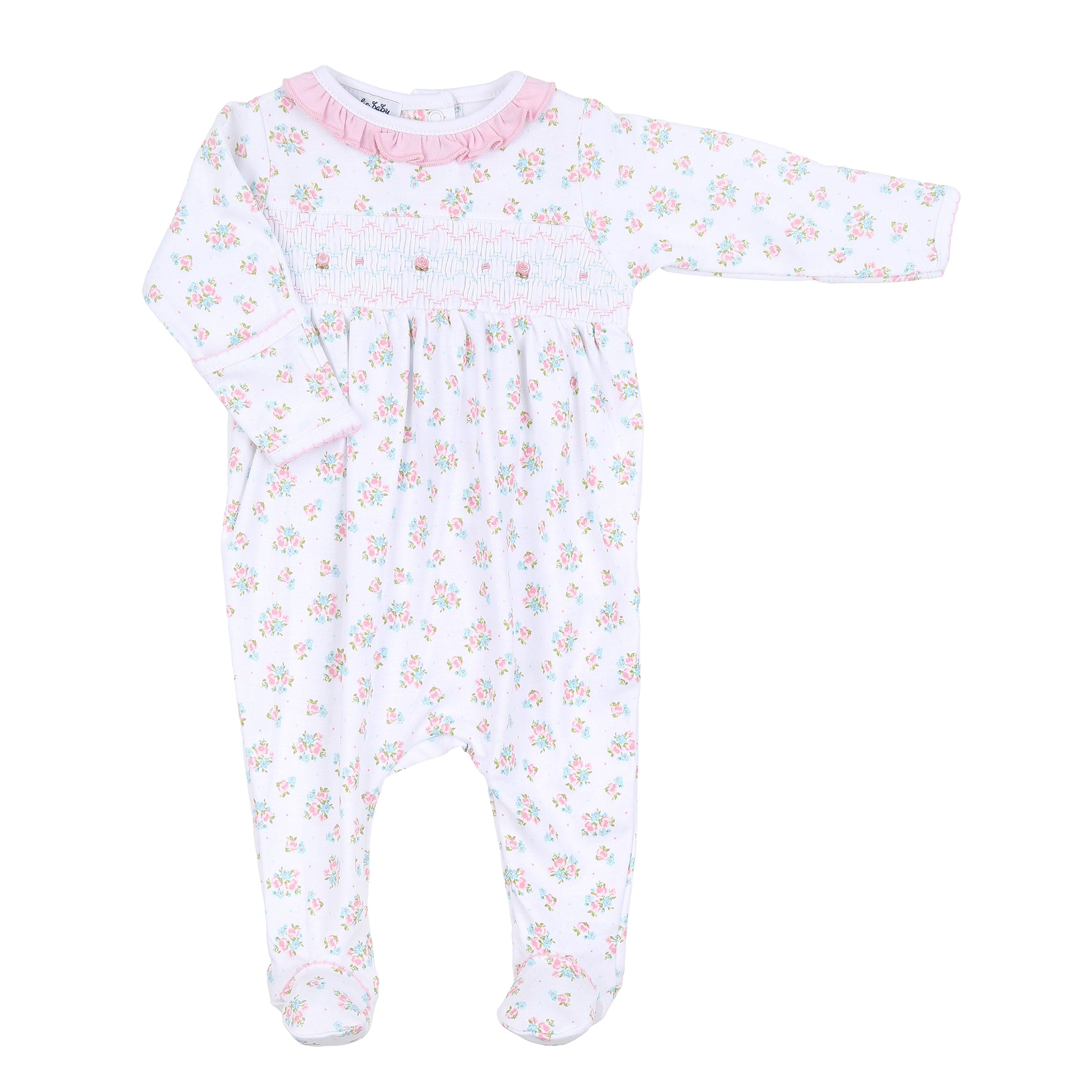 MAGNOLIA BABY - Annalise’s Classics Smocked Babygrow - Pink