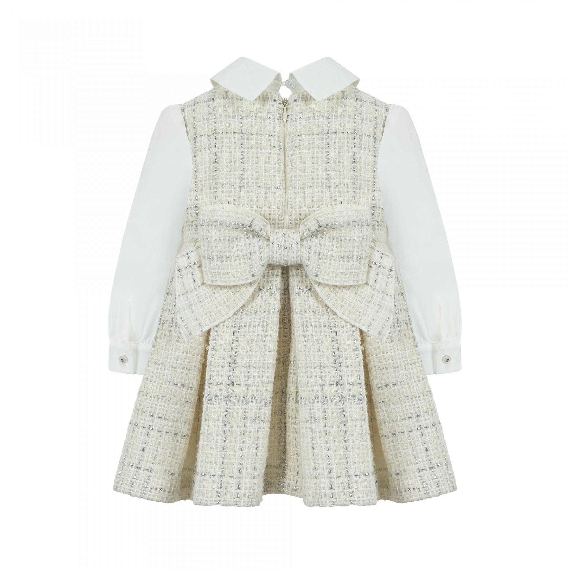 LAPIN HOUSE - Tweed Blouse Dress - Cream