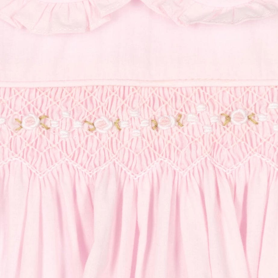 PRETTY ORIGINALS - Smocked Dress Set & Hairband  - Pink