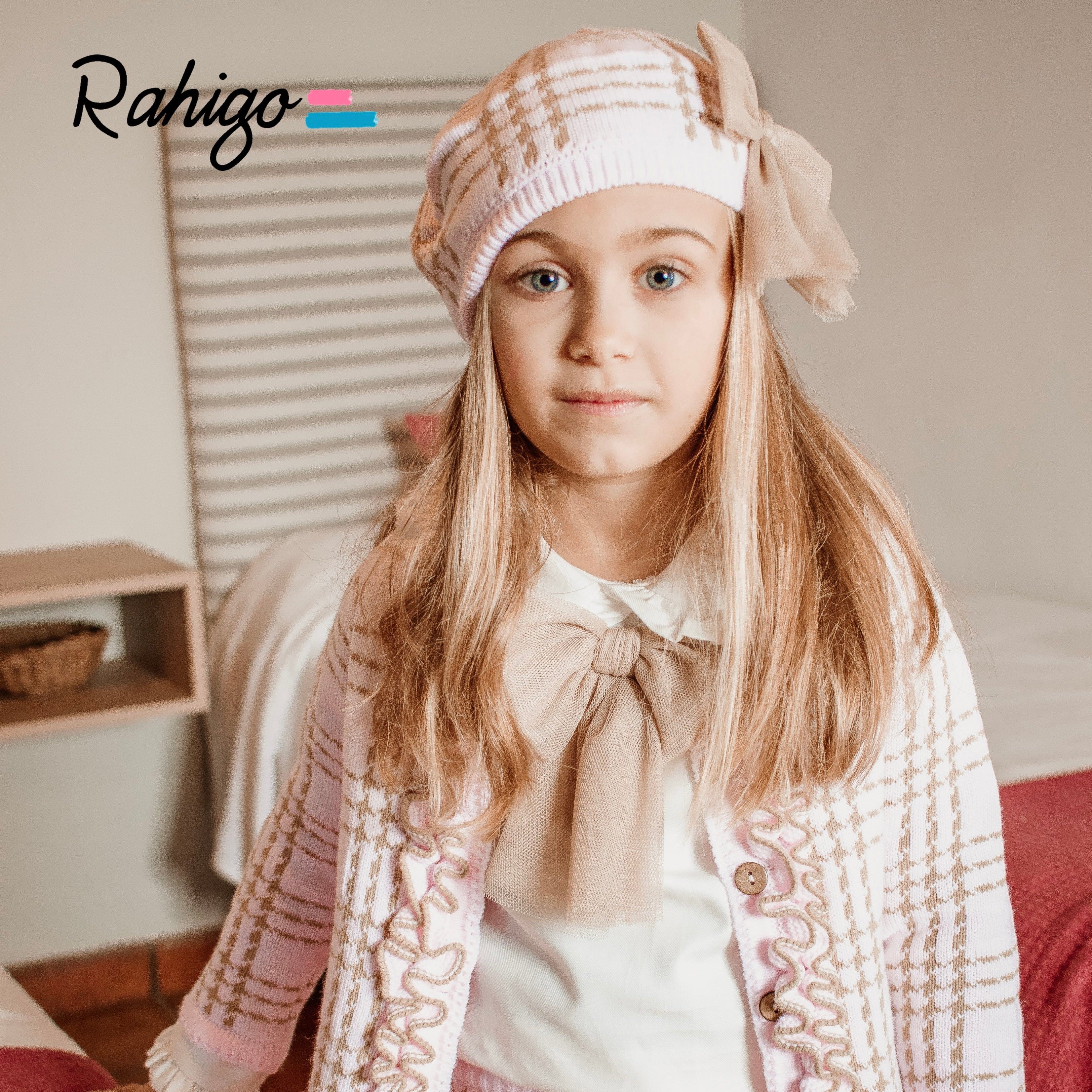 Rahigo - Five Piece Check Skirt Set  -  Baby Pink