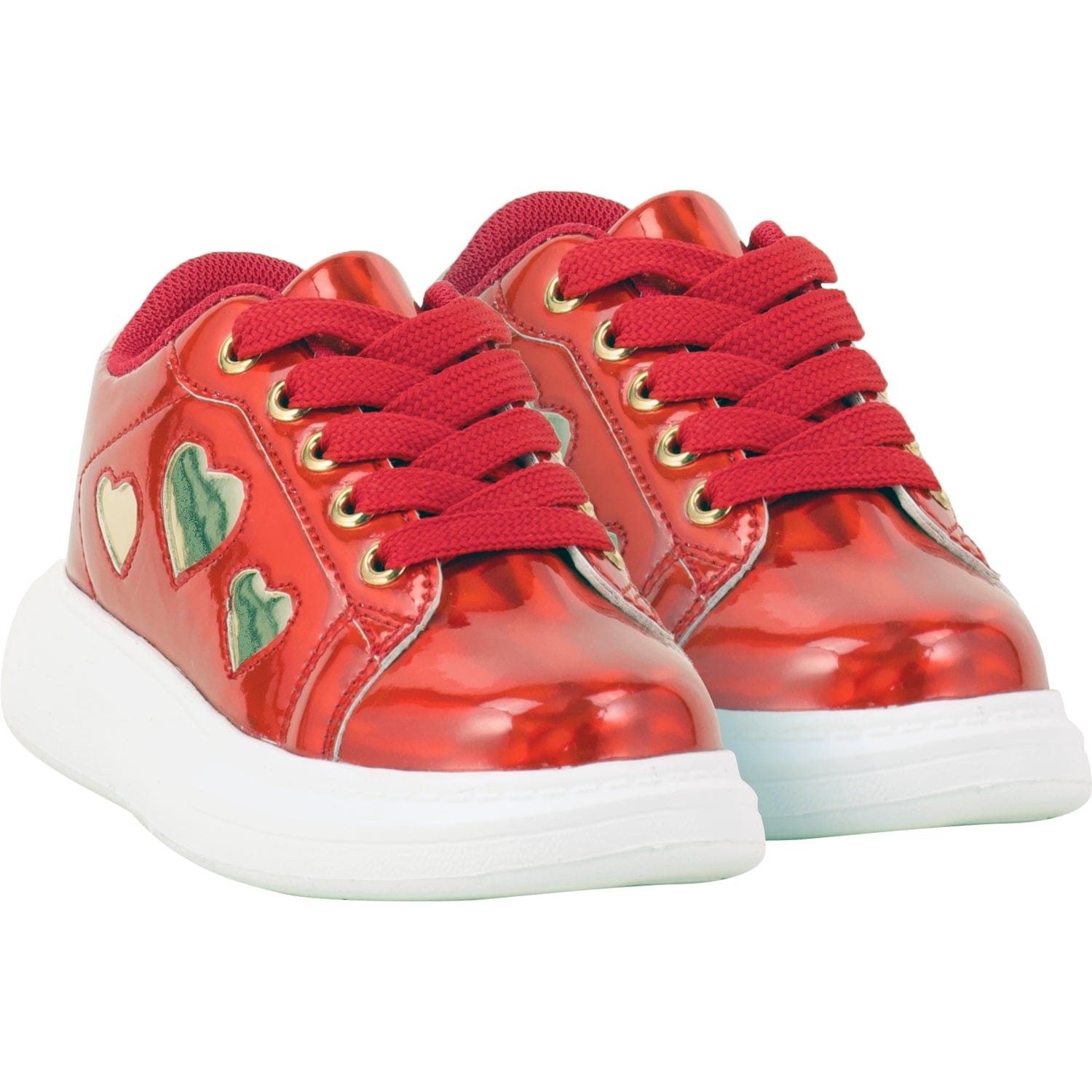 A DEE -  A Dee Queen Queeny Chunky Heart Trainers - Red