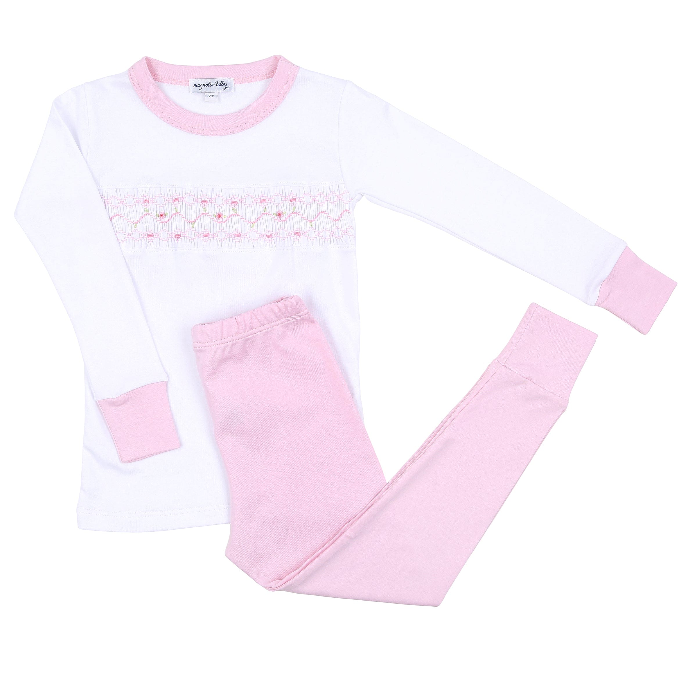 MAGNOLIA BABY - Molly Smocked Pyjamas - Pink