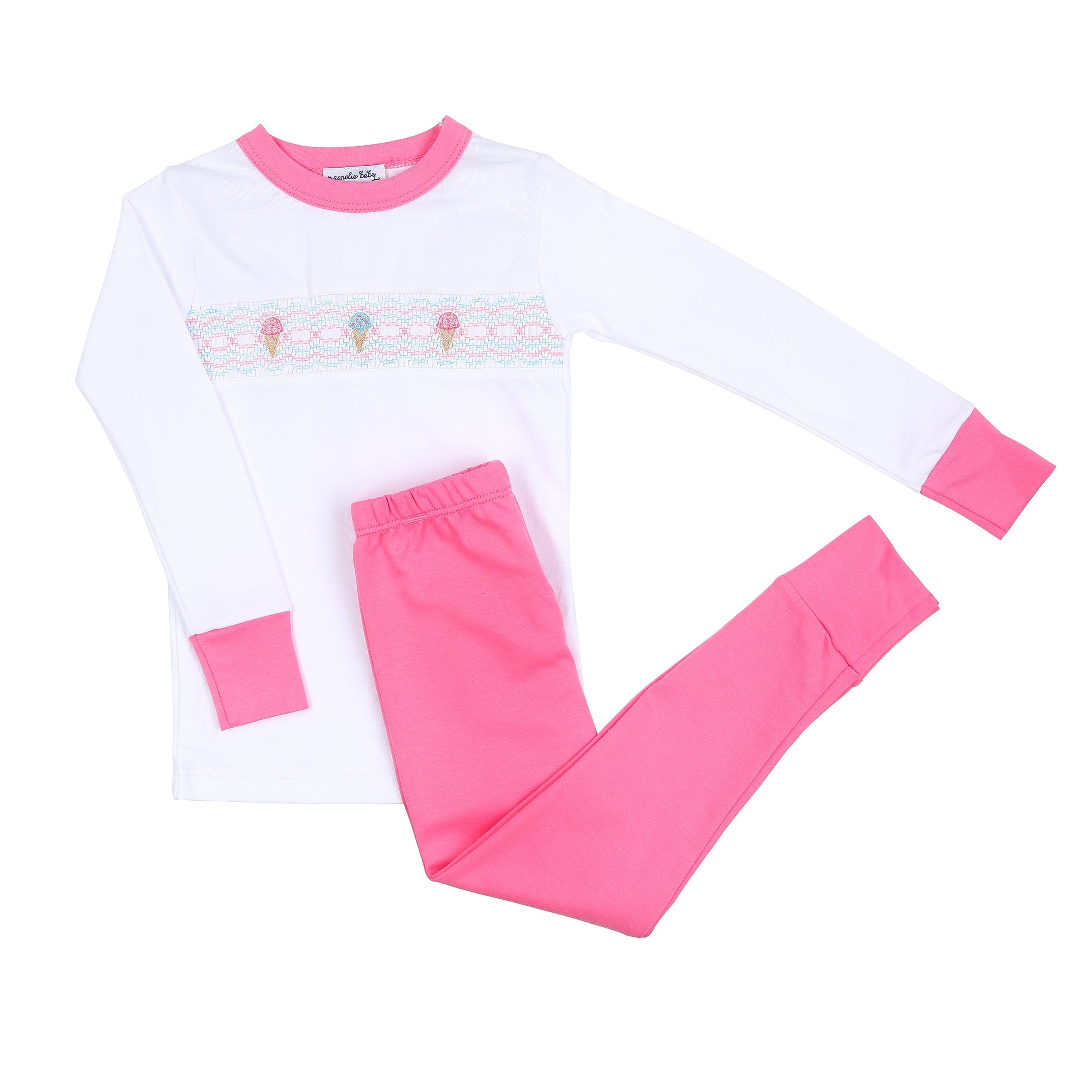 MAGNOLIA BABY - Ice Cream Smocked Pyjamas - Pink