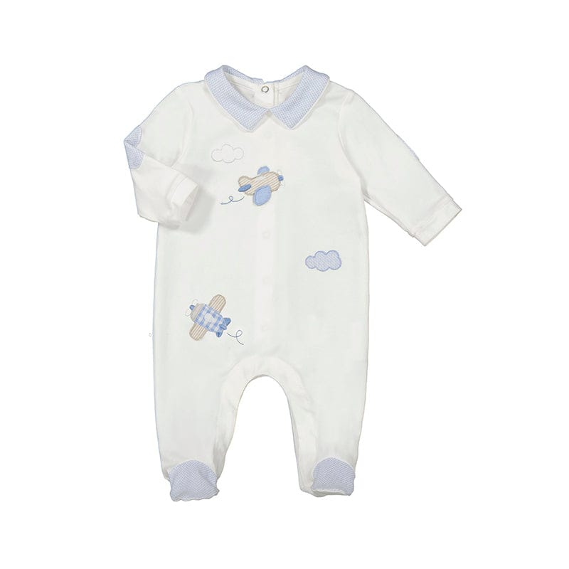 MAYORAL - Aeroplane Set Babygrow, Blanket & Bibs - Sky