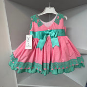 LA AMAPOLA - Martina Baby Dress  Faulty- Pink