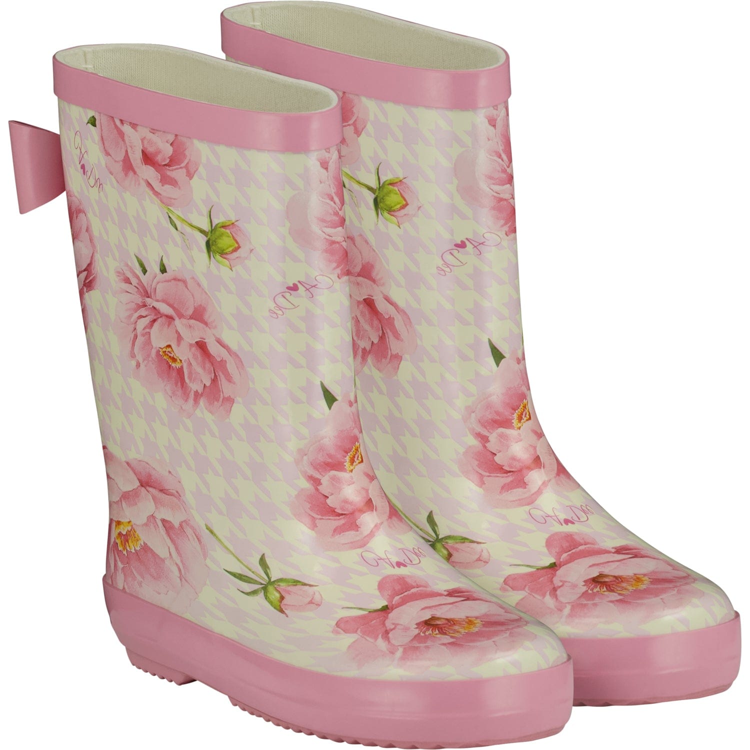 A DEE -  Peony Dream Splash Printed Wellie - Pink