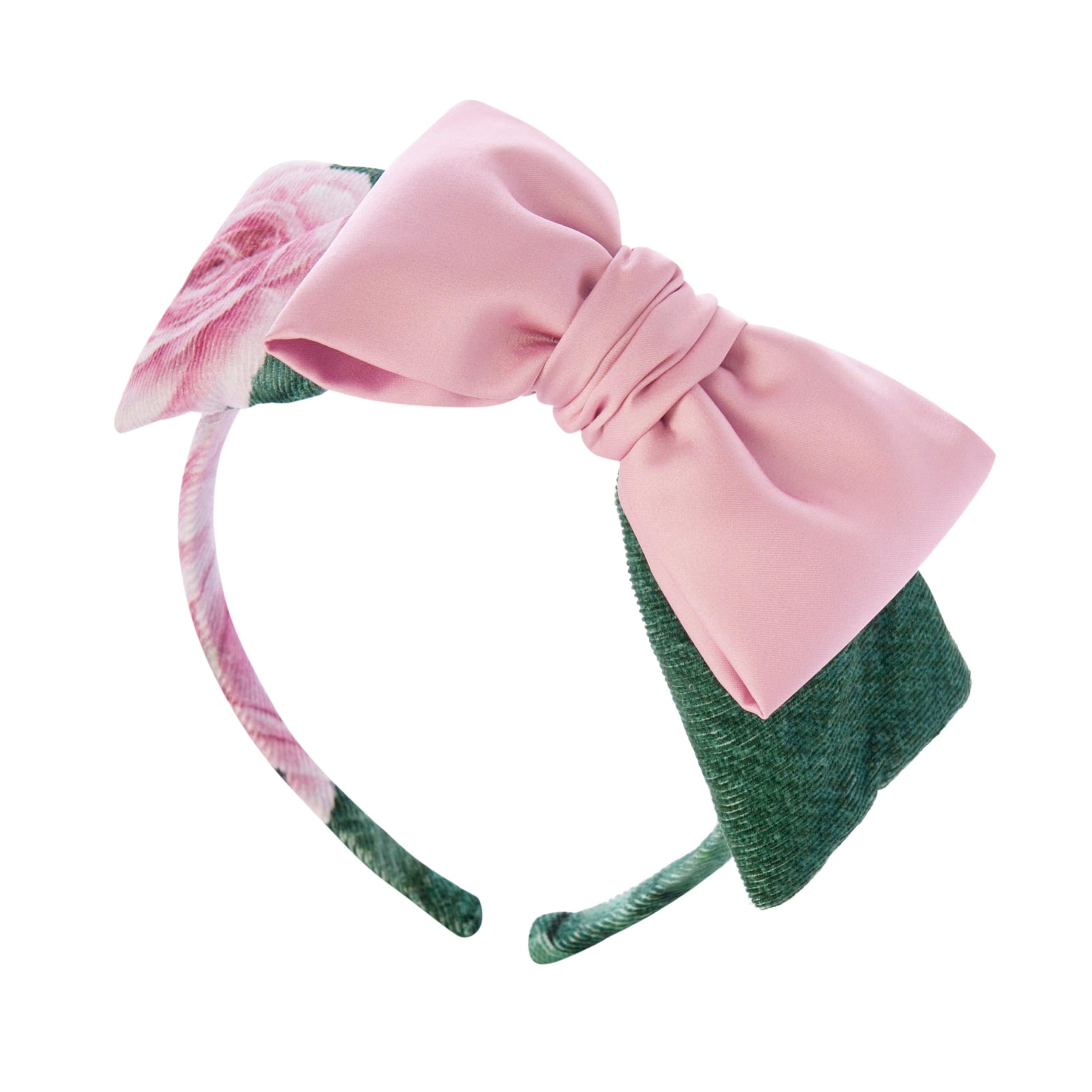 BALLOON CHIC - Pink Rose Hairband - Green