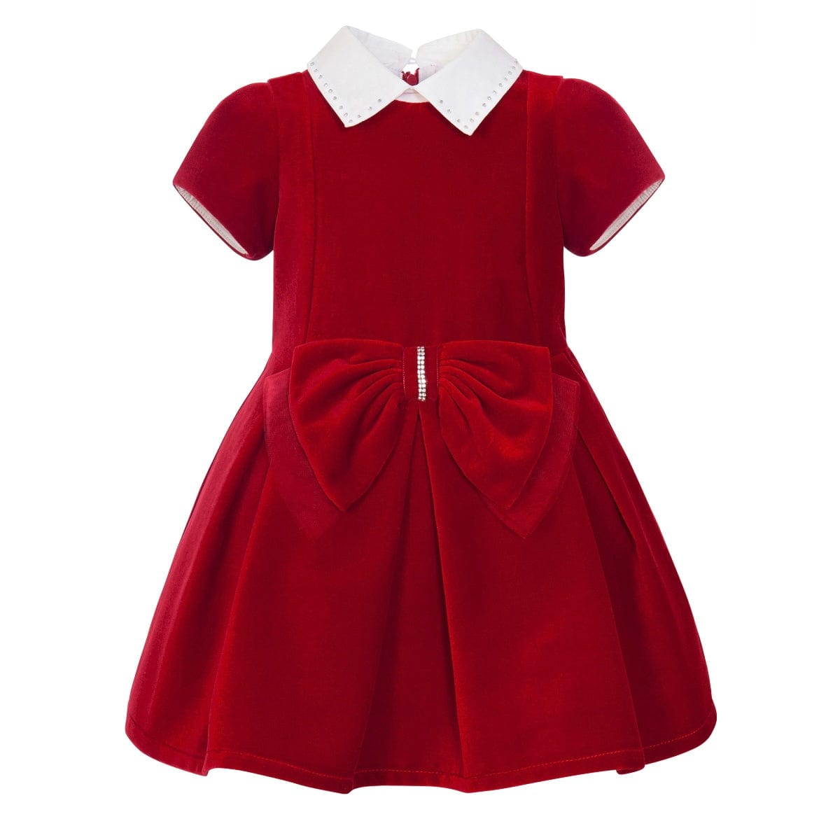 BALLOON CHIC - Velvet Bow Dress - Red