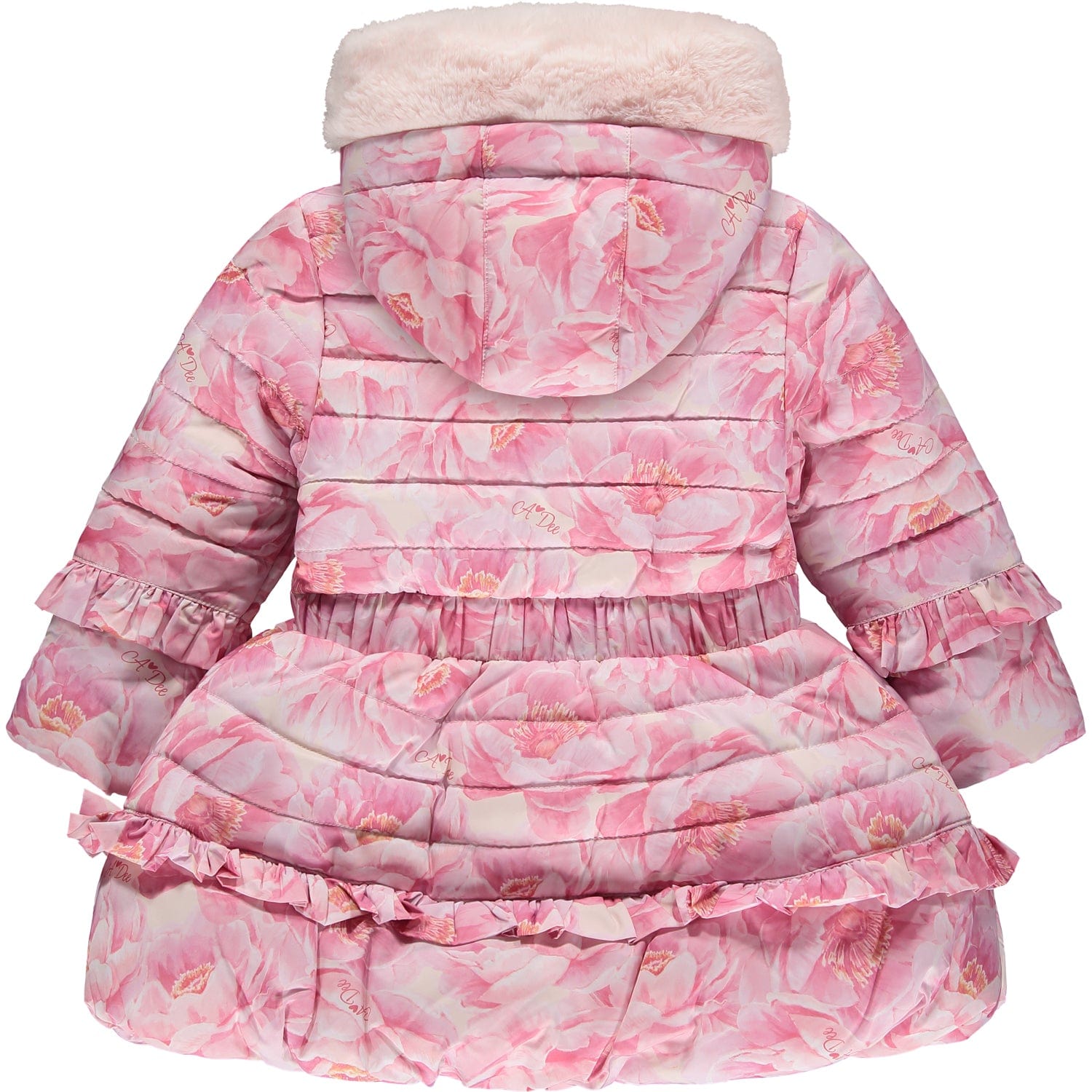 A DEE - Peony Dreams Amelia Faux Fur Hooded Jacket - Pink